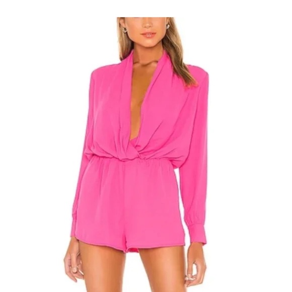 REVOLVE Pants - NWT Superdown Kaycie Drape Neck Romper